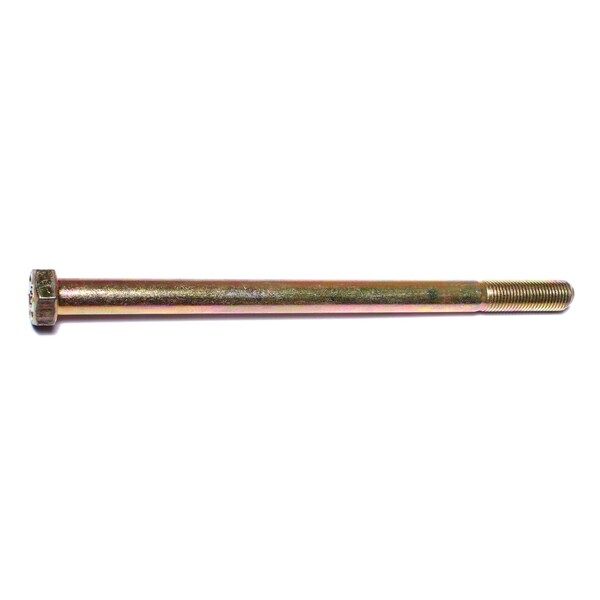 Midwest Fastener Grade 8, 3/8"-24 Hex Head Cap Screw, Zinc Yellow Steel, 6 in L, 25 PK 00871 - main